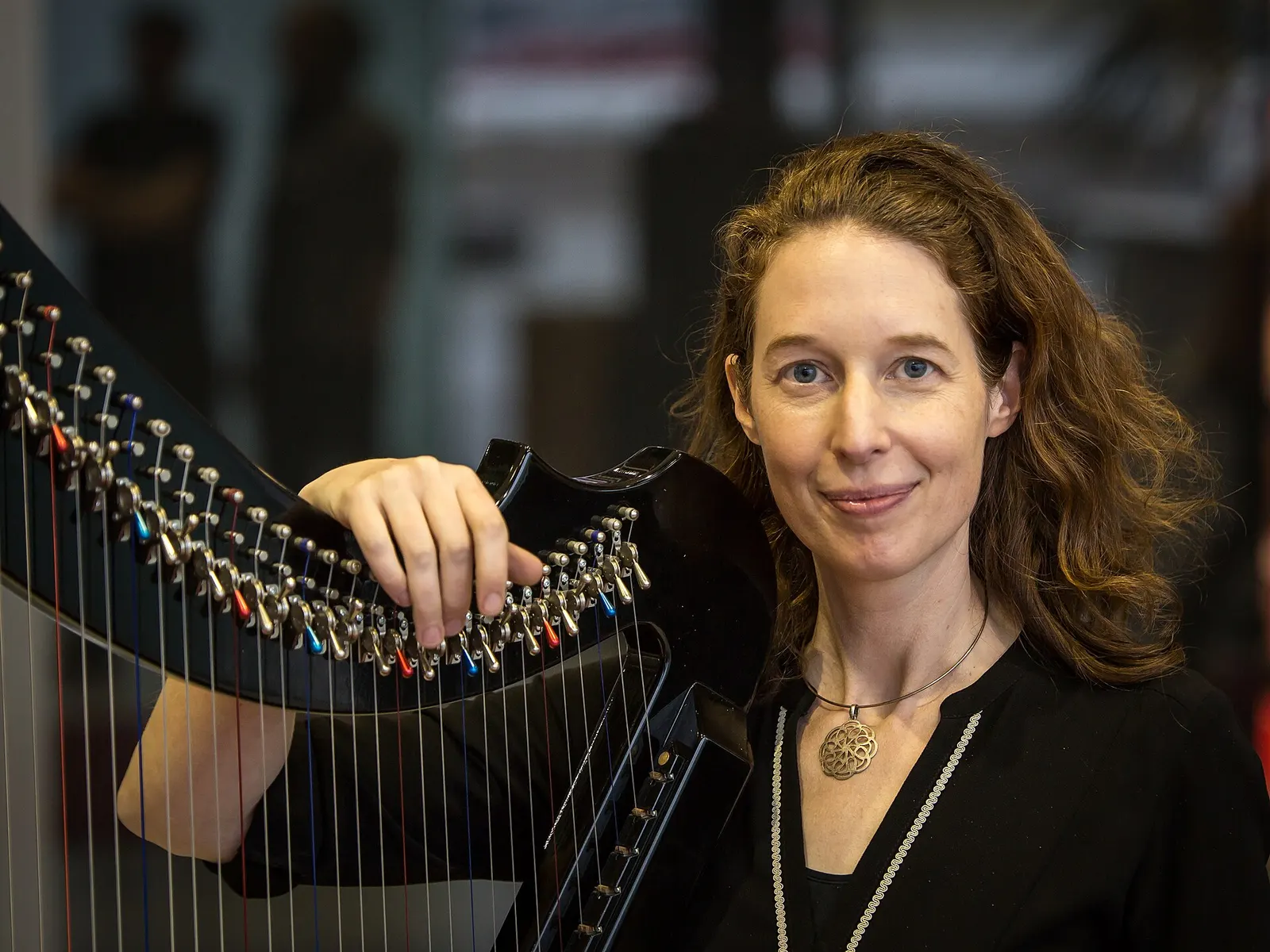 Harpist Nadia Birkenstock at the Kulturbörse Freiburg 2018