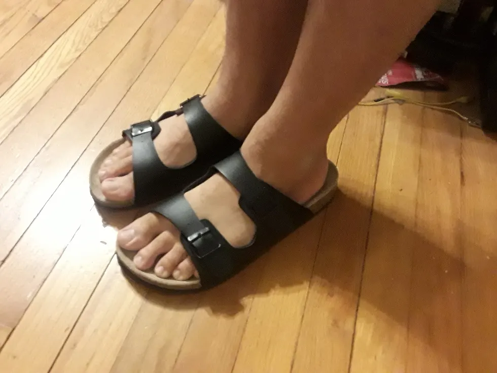 Birkenstocks being worn