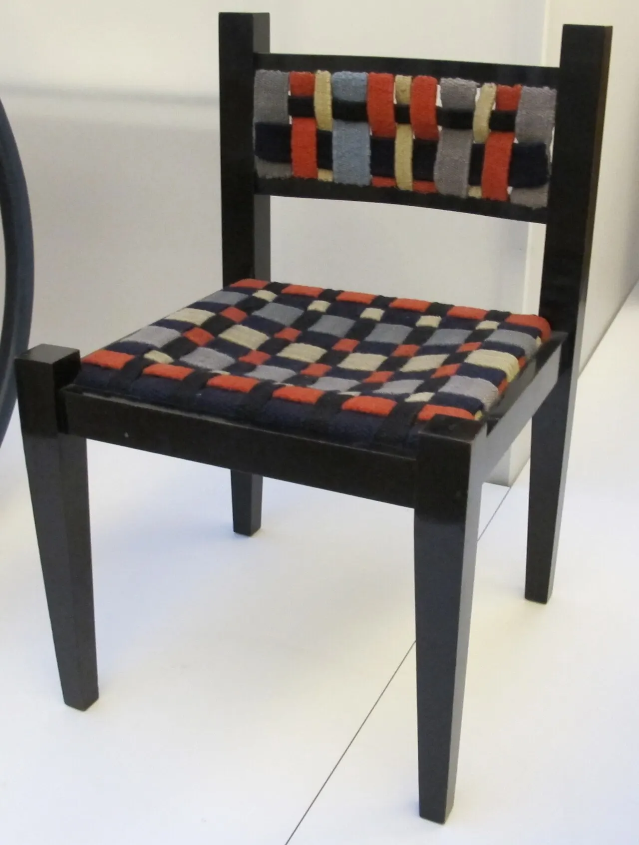 Marcel breuer con stoffe di gunta stölzl, sedia, 1922
