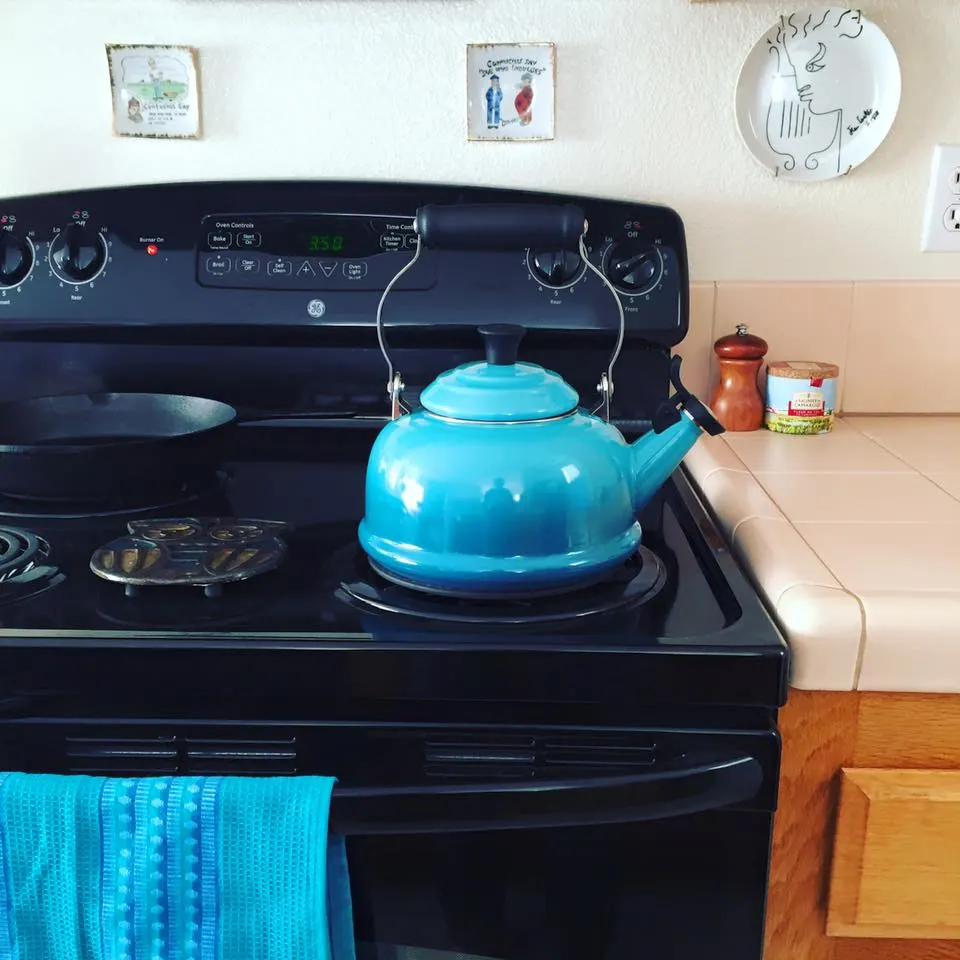 Tea kettle made by Le Creuset